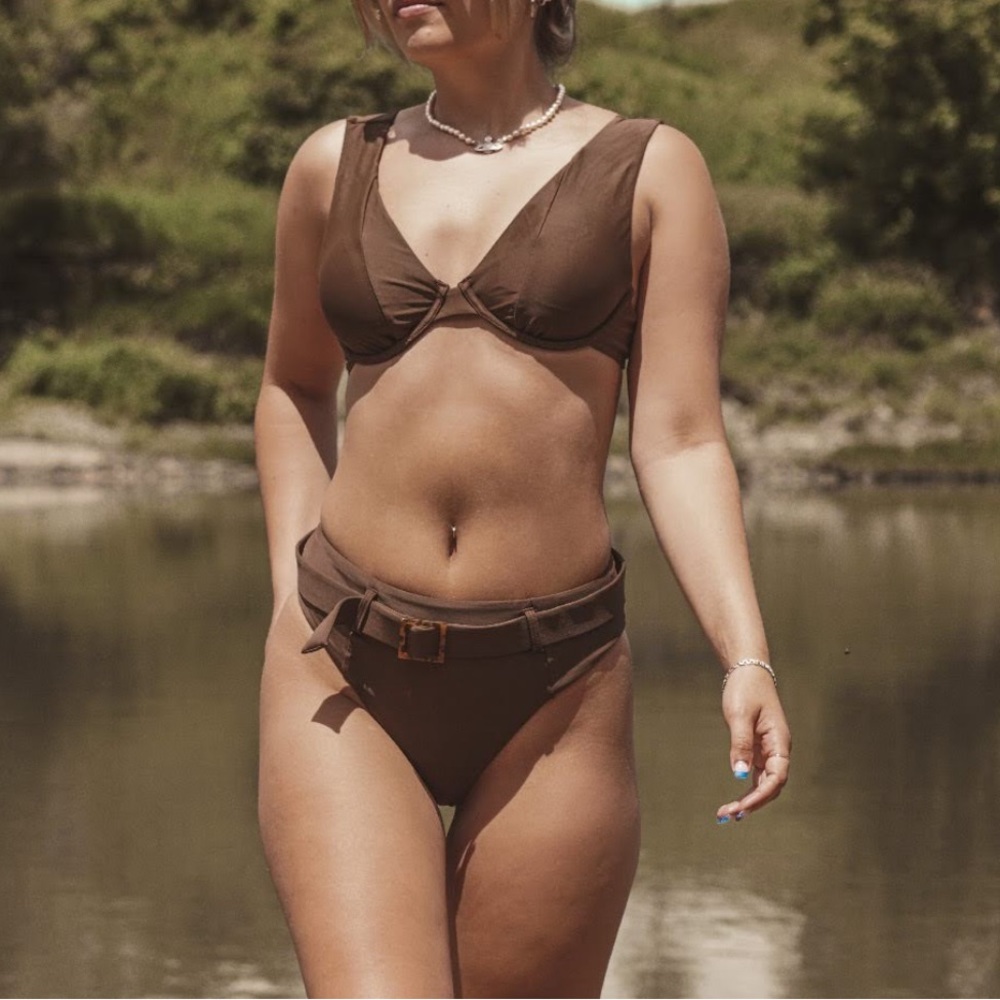 Brown bikini top NWT